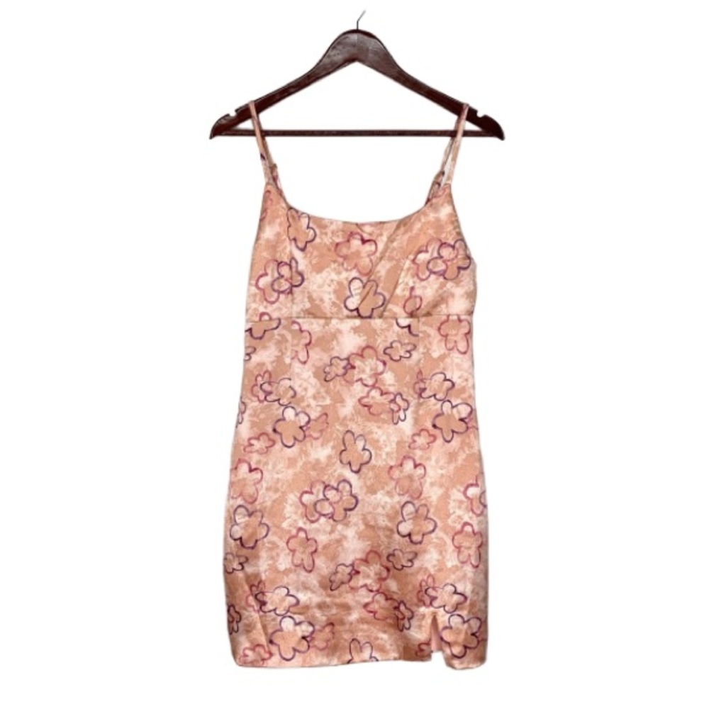 Wild Fable Pink & Purple Sheen Flower Print Y2K Style Spaghetti Strap Dress Nwt